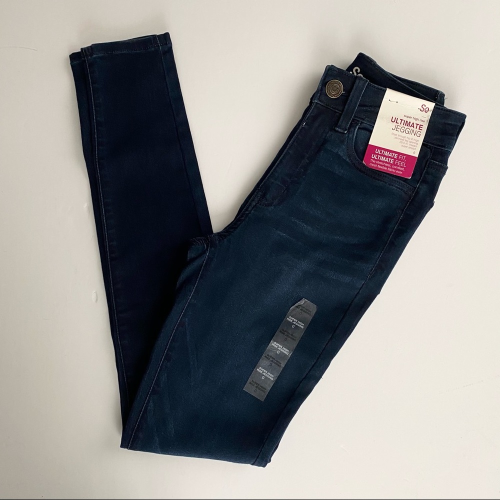 So Jeans Super High Rise Ultimate Jegging Skinny Leg Dark Wash